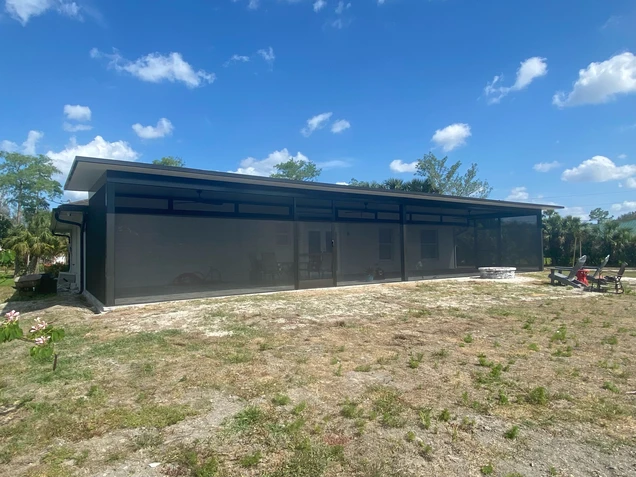 Pan and insulated roofing system installed by AlumiPRO, a trusted aluminum contractor located in Naples, Florida. Known for providing durable, energy-efficient roofing options for patios and outdoor spaces, AlumiPRO proudly serves the Southwest Florida region with exceptional expertise and quality materials.